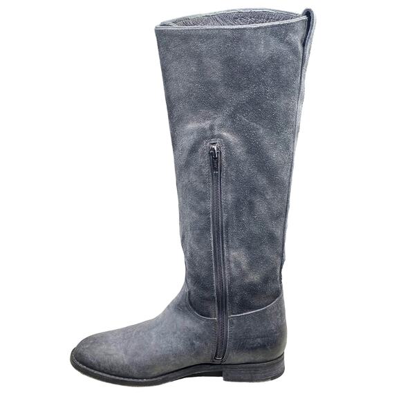 Free People X Farylrobin Women's Bruna Grey Suede Riding Boot Size US 6 - Picture 2 of 15